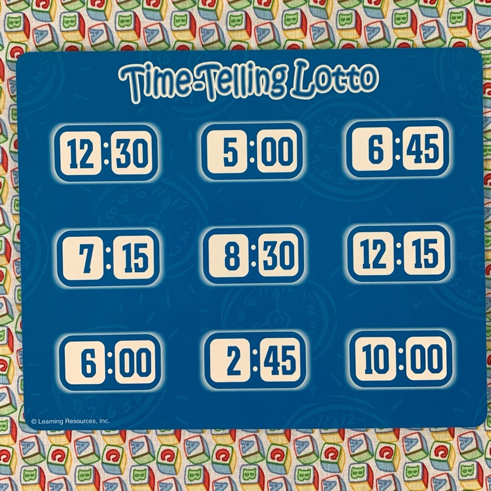 Time-Telling Lotto Learning Game. - Picture 6 of 9